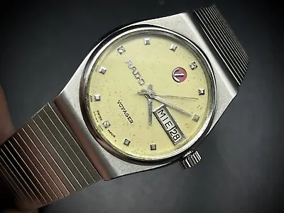 Vintage Watch Rado Voyager Diamond Dial Rare Automatic Mens Watch 35mm Swiss • £130