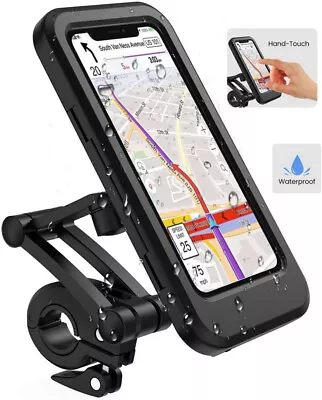 Motorcycle Bike MTB Bicycle Handlebar Phone Mount Holder Waterproof Case IPhone  • $13.45