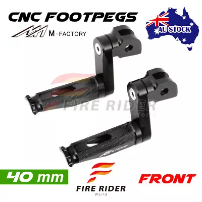 For Dragster 800 RR / RC 15-19 18 CNC Front Foot Pegs SHINOBI 40mm Extend Black • $71.39