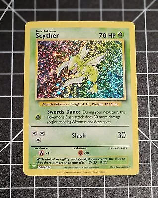 Pokemon TCG - Scyther - 006/034 English Classic Collection - Holo Rare • $7.79