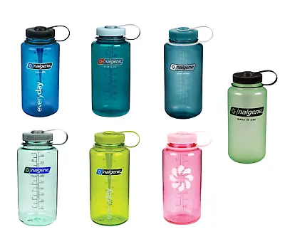 Nalgene Wide Mouth Water Bottle 1 Litre BPA Free ALL COLOURS • $32.95