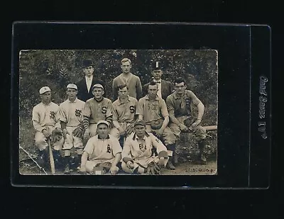 C. 1909 RPPC Post Card Scio High School Oregon Baseball Team Beautiful Tape Back • $85