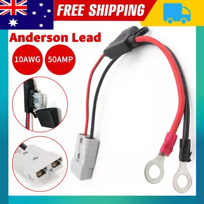 $7.59 • Buy FUSED Anderson Lead 50amp 10AWG Plug Connector Double Cable Lead Adapter AU