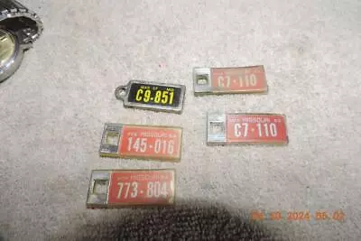 57-54 MISSOURI License Plate Tag 1 PAIR 53 Fob Keychain DAV Disabled Veteran X-5 • $5