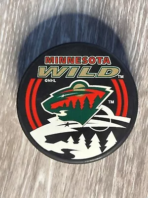 Minnesota Wild Nhl Official Vegum Mfg. Hockey Puck Vintage Shadow Logo • $18