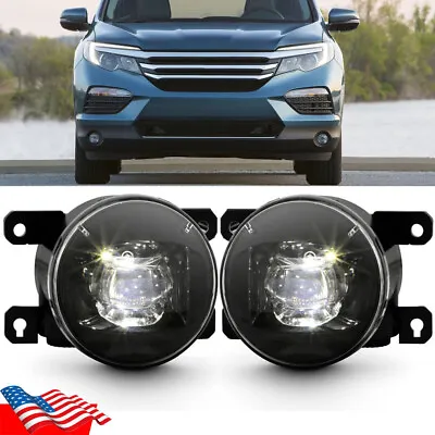 Driving Bumper Pair LED Fog Light Driving Lamp For Honda Civic Fit Pilot 2016-21 • $38.39