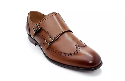 Alfani Men's Eli Tan Wingtip Monk Strap Men's Dress Shoes • $89.95