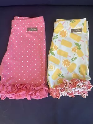 Matilda Jane 2 Piece LOT Shorts Shorties Orange You Glad And Pink Dot Sz 10 • $16.99