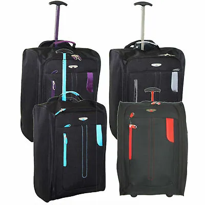 £24.99 • Buy 55cm Lightweight Cabin Trolley Wheeled Hand Luggage Holdall Travel Suitcase Bag