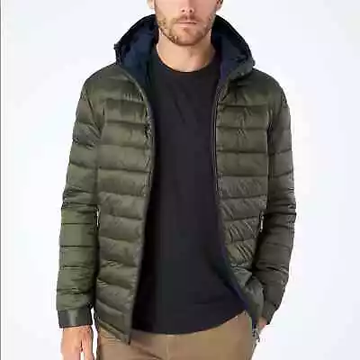 7DIAMONDS Eureka Puffer Reversible Jacket. Olive/ Navy. Size M • $85