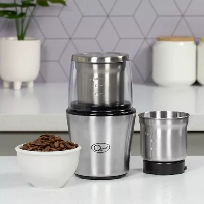 Quest Electric Coffee Grinder / One Touch Operation / Stainless Steel Blades • £26.99