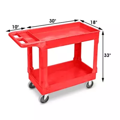 Red Narrow Utility Cart 40  X 18  X 33  • $225