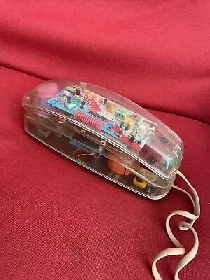 Vintage UNISONIC Clear Plastic  Telephone Model No. 6900 Not Tested Sold As Is. • $28.95