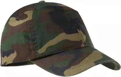 Mens Baseball Cap Adults Camouflage Camo 5 Panel Peaked Cotton Summer Hat • £4.45