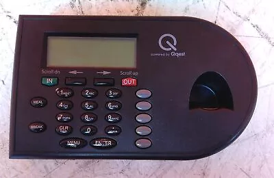 Power Tested Only Qqest V800 Finger Print Time Clock No Power Supply AS-IS • $67.50