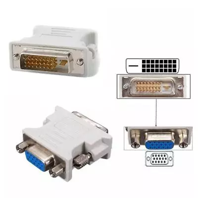 15 Pin VGA Female To 24+1 Pin DVI-D Male Adapter Converter New Sale Laptop NEW • $1.51