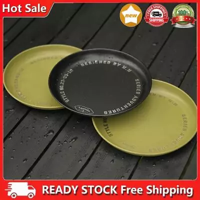 Metal Blackened Dish Stackable Camping Plates Multifunctional For Camping Picnic • £8.15