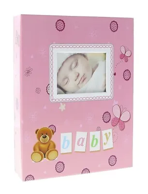 Pink Slip In Photo Album 200 6  X 4  Photos Baby Girl Keepsake Birthday Gift • £10.99