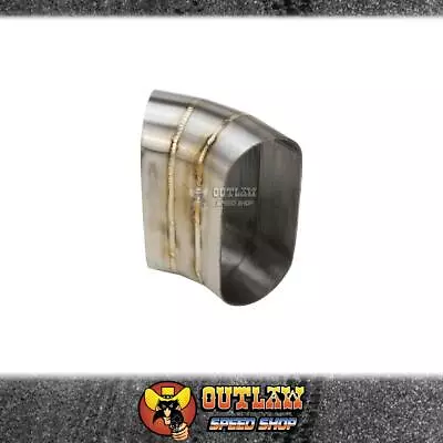 PROFLOW PIE CUT WELDED S/S OVAL TUBE VERTICAL 3.5  X 45° - PFESS-PCVW350-45 • $48.40