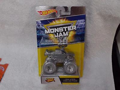 $12.99 • Buy Hot Wheels Monster Jam Silver Collection Team Hot Wheels 4X4 Truck