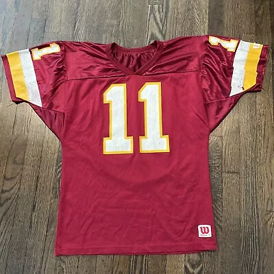 Washington Redskins Mark Rypien Jersey # 11 Size Large Wilson White Vintage • $70.66