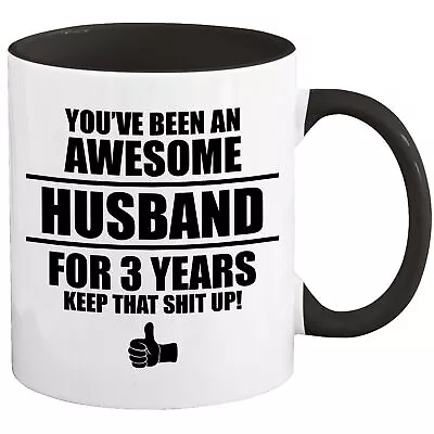 3rd Wedding Anniversary Mug Coffee Cup 3 Year Gift For Husband Men Him Q-85H • $19.97