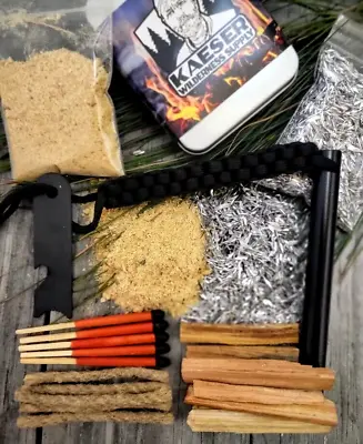 Fire Starting Outdoor Survival Emergency Kit  Camping Gear Bushcraft • $15.97