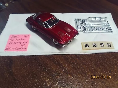 Used Vintage Revell 1/32 Scale '63' Sting Ray GT Slot Car Burgundy Complete • $119.95