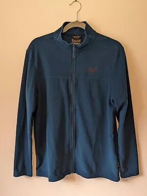 Jack Wolfskin Zip Up Blue Fleece UK 36/38 Medium Men Nanuc 100 VGC • £18.99