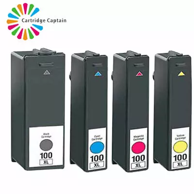 4 Generic Ink Combo Set For Lexmark NO.100 XL Interpret S405 Impact S305 Printer • £7.68