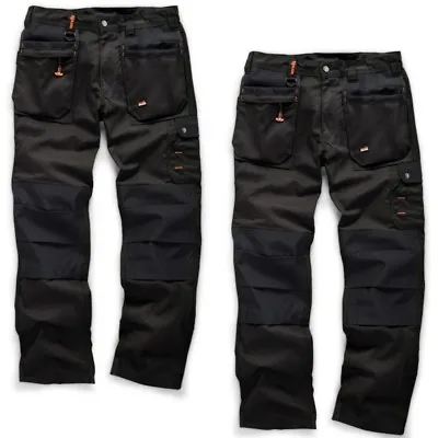 £54.95 • Buy Scruffs WORKER PLUS TWIN PACK Black Mens Work Trousers Trade Hardwearing