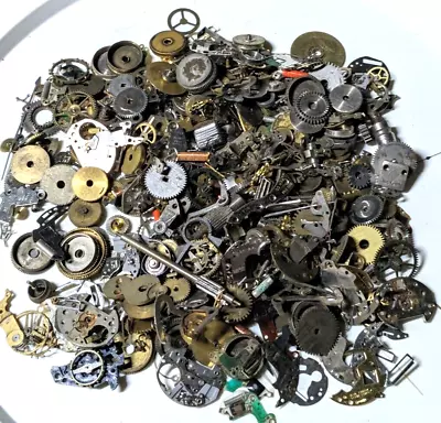 Large Lot Small Watch Parts Gears Movements Hands Crowns Gasket Balance Vintage • $19.50