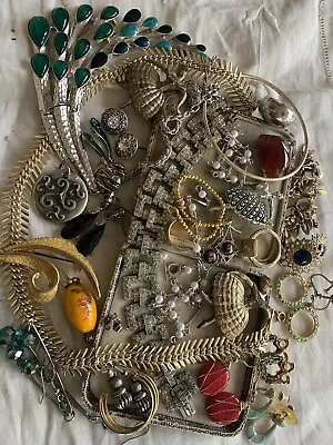 £11.99 • Buy Collection Of Vintage 1950s/60s Crystal Costume Jewellery Lot Spares Repair
