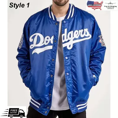 Starter National Los Angeles Dodgers Royal Blue Varsity Full-Snap Satin Jacket • $96.99