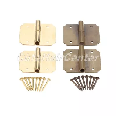 2pcs Ball Bearing Butt Flush Hinges Internal Door Cabinet Cupboard Hinges Brass • £3.59