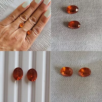 Spessartite   Mandarin Garnet   9 X 7 Ovals Pair  • $499