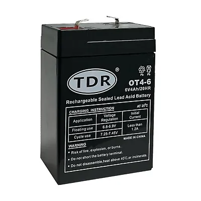TDR TDRMOTO 6V 4h SLA Battery To Suit Rechargeable Fans & Power Packs • $27.95