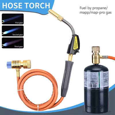 Trigger Start Gas Welding MAPP Pro Propane Torch Head Soldering Brazing W/ Hose • $38