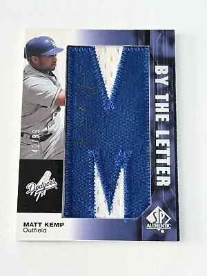 Matt Kemp 2008 Upper Deck SP Authentic By The Letter M Auto Patch 41/99 Dodgers • $69.99