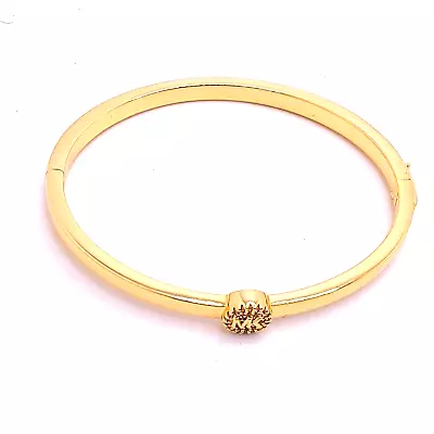 Michael Kors Designer Signature Logo Hinged Bangle Bracelet - Gold • $48.50