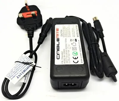 12V Ferguson F1604LEVD LED TV Power Supply Cable Adaptor  Lead / Cable • £15.99