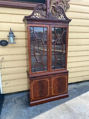 64550   Councill  Furniture Banded Mahogany China Cabinet Curio Quality Built • $1275