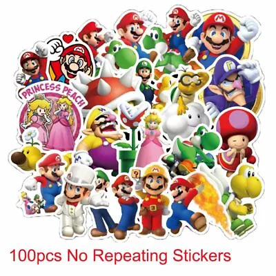 £4.43 • Buy Super Mario Bros Stickers Nintendo Kids Bedroom Vinyl Decal Wall Art Sticker