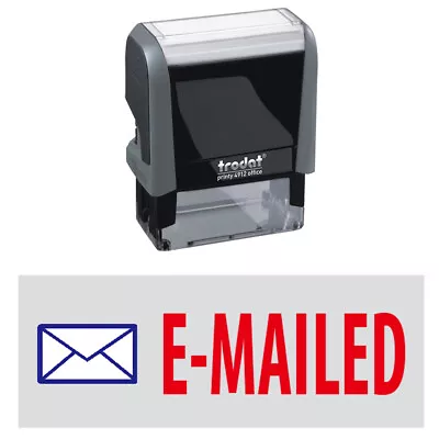 E-Mailed W. Pic. - Trodat 4912 Self-inking Stock Stamp (2-Color Red / Blue Ink) • $14.95