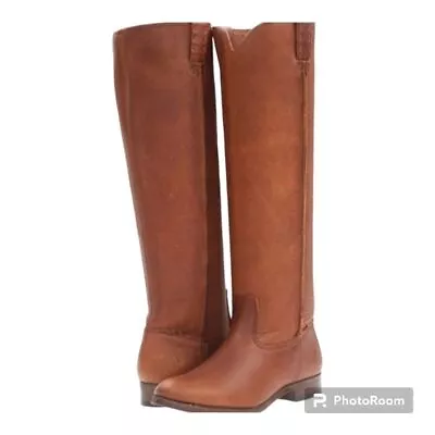 Frye Cara Cognac Brown Riding Rodeo Pull On Boots Size 7B • $75