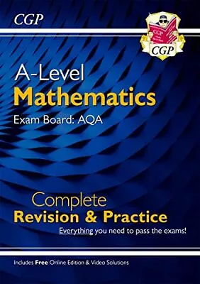 New A-Level Maths AQA Complete Revision & Practice With Online E... By CGP Books • £8.99