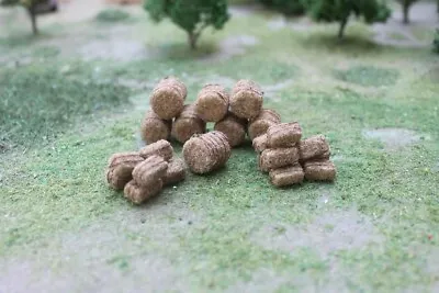 MP SCENERY 30 Brown Hay Bales N Gauge Model Farm Layout Railroad Layout Handmade • $10.90