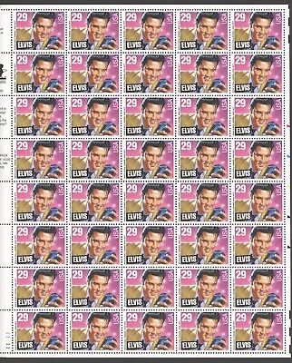 1993 US Scott #2721 29c Elvis Presley Sheet Of 40 MNH • $12.50