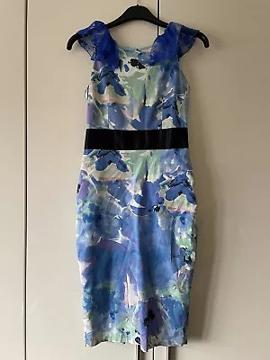 Blue Floral Kate Fearnley Dress Size 10 • £4.99