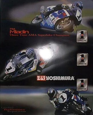 Vintage Poster Yoshimura Suzuki GSXR Matt Mladin 2001 Superbike Champion 3 Time • $12.95